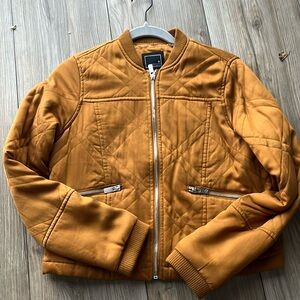 Camel color bomber jacket - size small